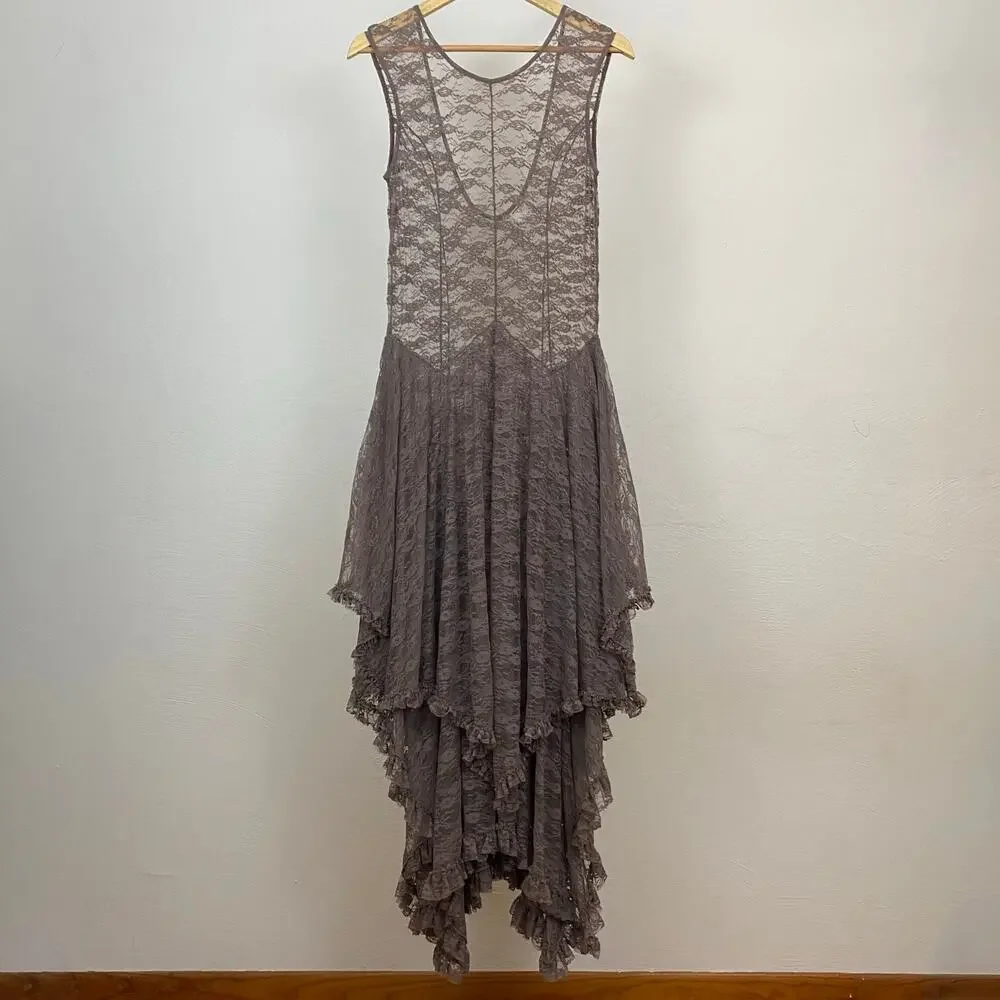Intimately Free People French Courtship Slip - Pewter/Mink/Taupe? - Size Large